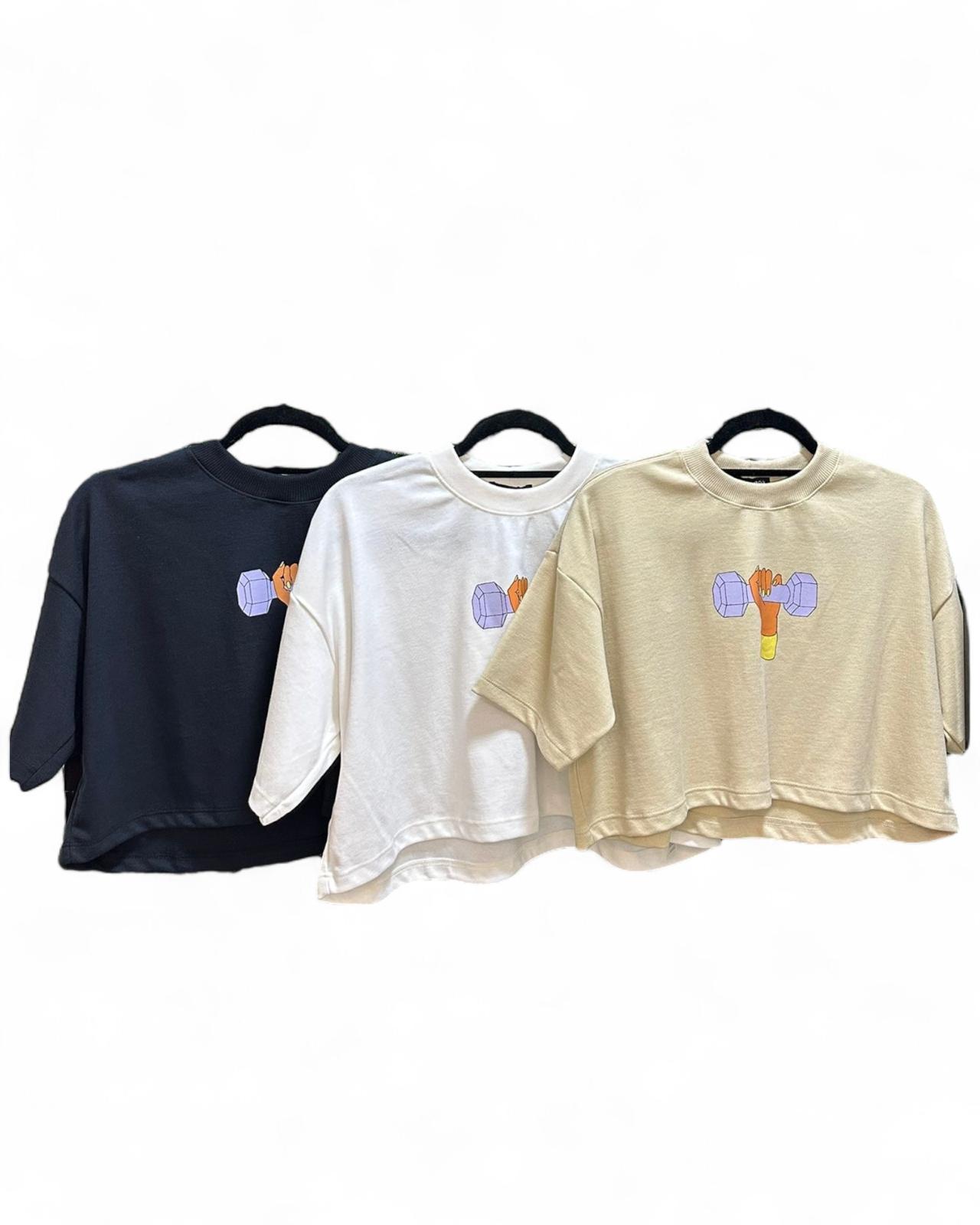 Cropped Oversized Premium - on the dumbbell ES