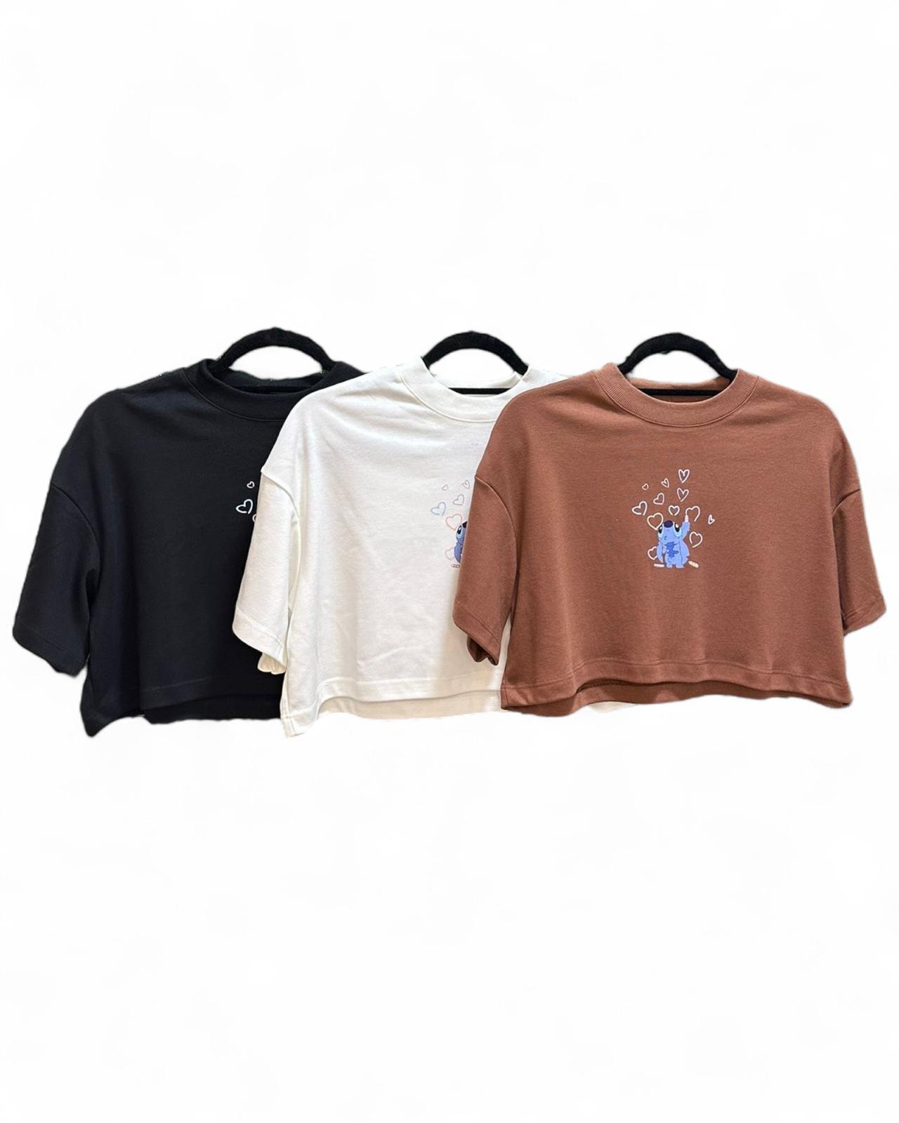 Cropped Oversized Premium - stitch heart ES