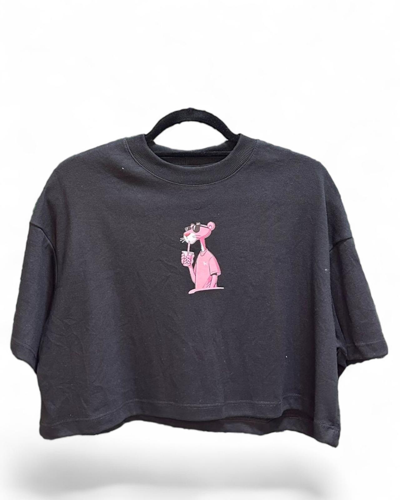 Cropped Oversized Premium - pink panther ES