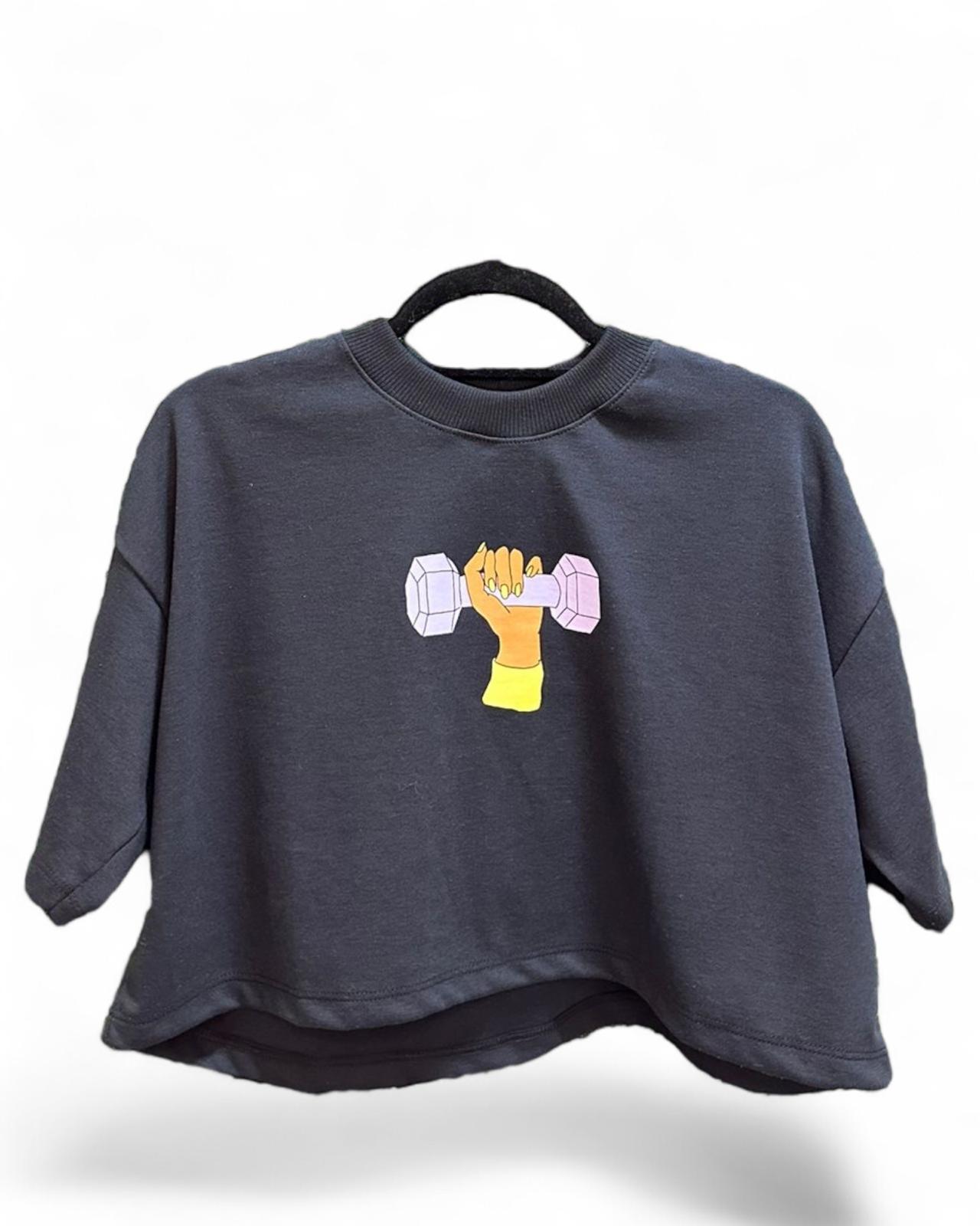 Cropped Oversized Premium - on the dumbbell ES
