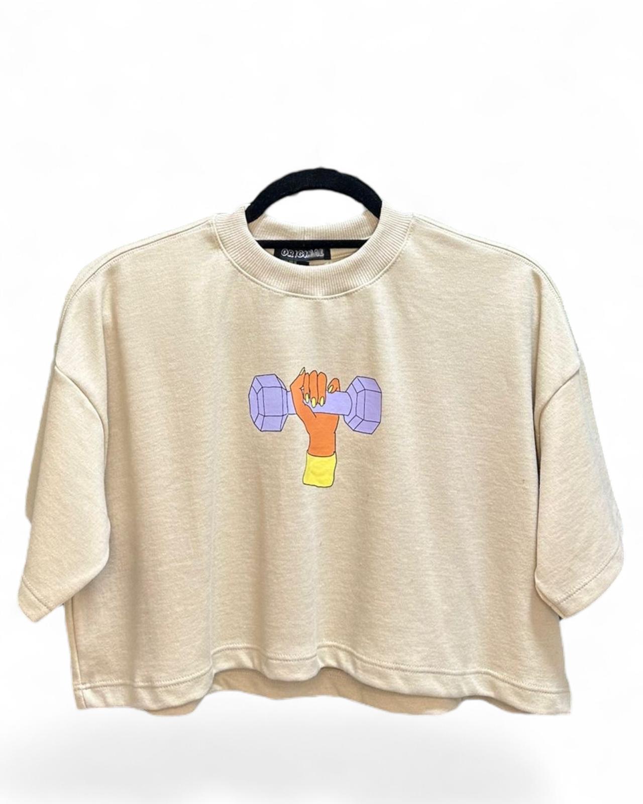 Cropped Oversized Premium - on the dumbbell ES