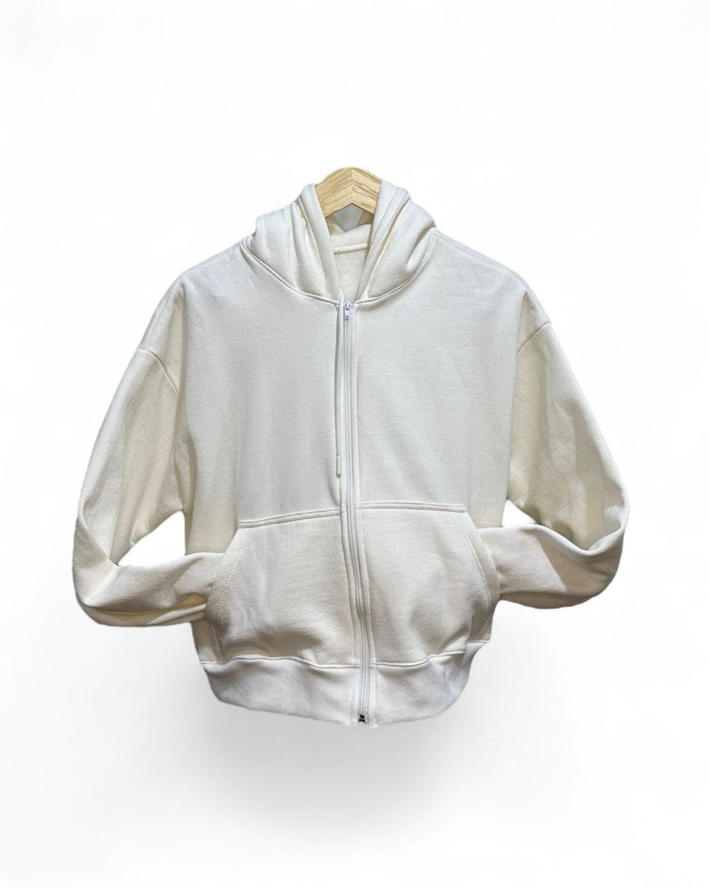 Conjunto Femenino Algodón 100% - Campera Cropped con Capucha y Pantalón Oversized