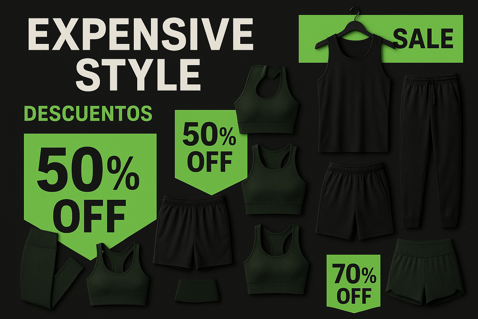 asi tal cual esta y agregale descuentos de 50% y  70%